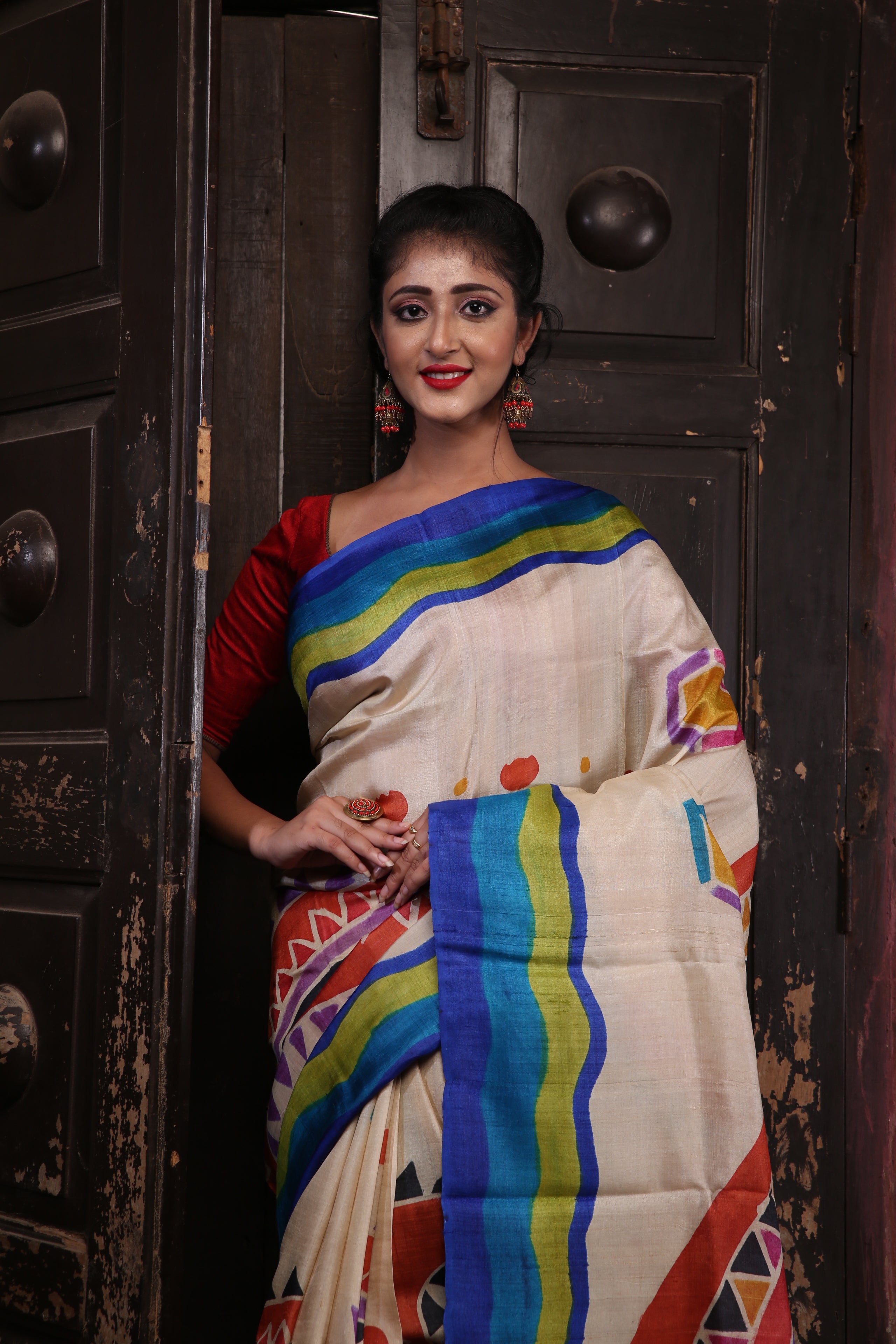 Virgin Color Tussar Saree