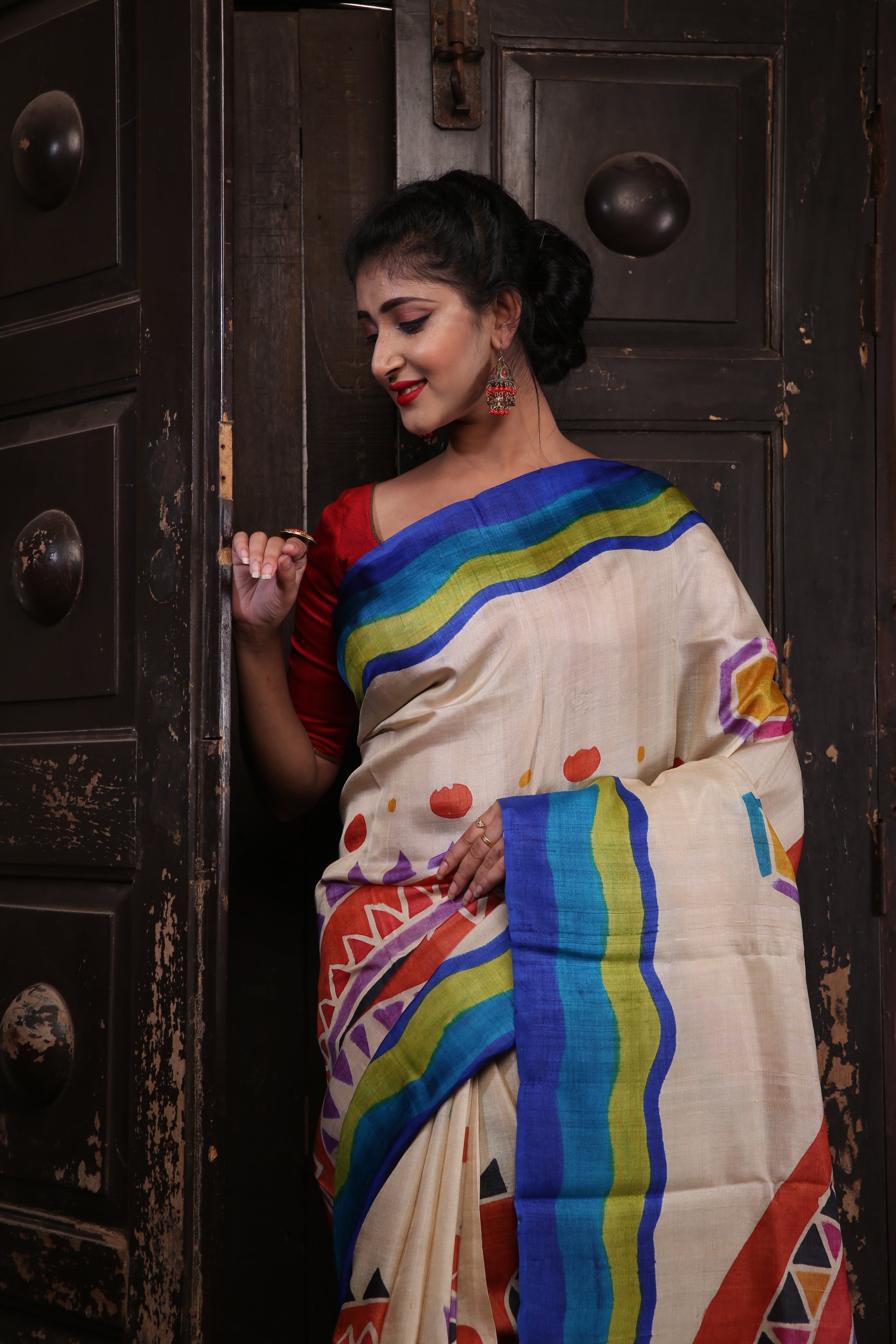 Virgin Color Tussar Saree