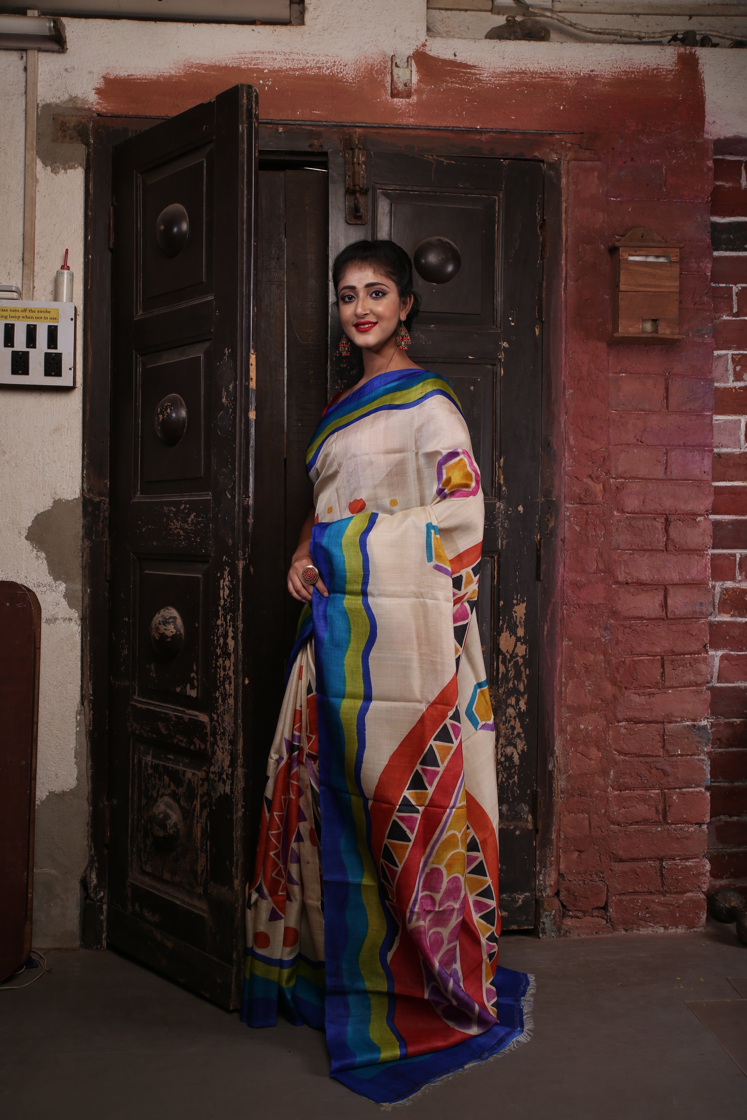 Virgin Color Tussar Saree