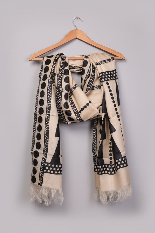 Patterned Tussar Dupatta